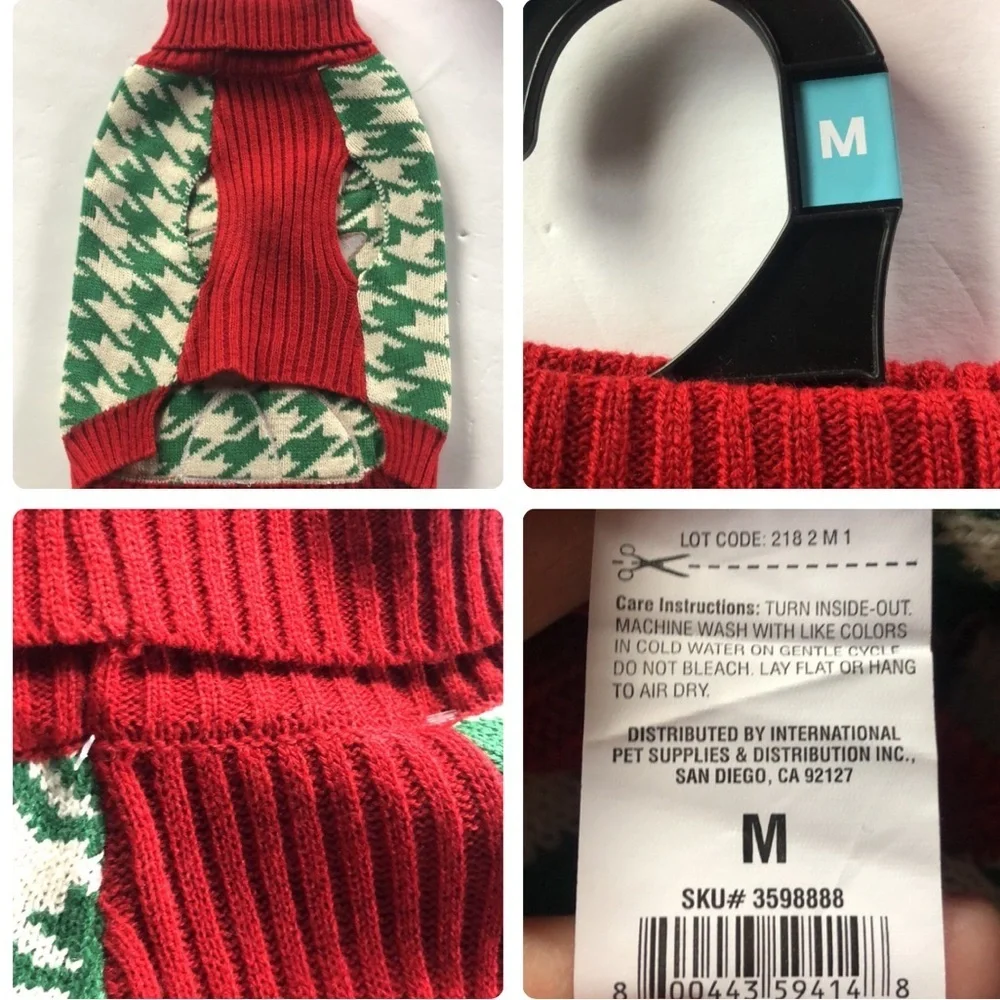 Bundle 2 New Reindeer Holiday Christmas dog sweater M